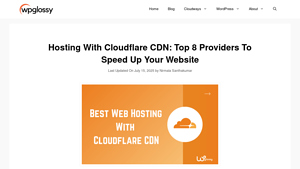 Screenshot of 8 Best Web Hosting With Cloudflare CDN For Fast Site Load