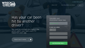 Screenshot of Diminished Value Claim Calculator | Calculate Car Value After ...