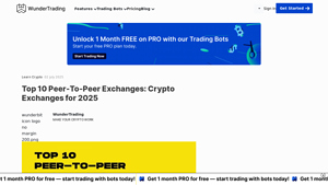 Screenshot of Top 10 Peer-to-Peer Exchanges in 2025 for Secure Crypto Trading