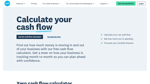 Screenshot of Cash flow calculator | Xero US