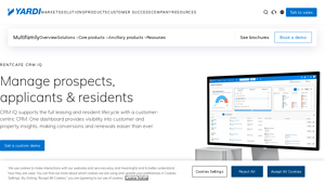 Screenshot of RentCafe CRM IQ - Yardi