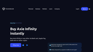 Screenshot of Buy and sell Axie Infinity (AXS) Instantly - YouHodler