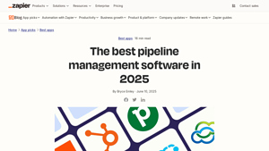 Screenshot of The 8 best pipeline management software in 2025 - Zapier