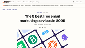 Screenshot of The 8 best free email marketing services in 2025 | Zapier