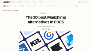 Screenshot of The 10 best Mailchimp alternatives (free and paid) in 2025 - Zapier