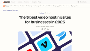 Screenshot of The 5 best video hosting sites for businesses in 2025 - Zapier