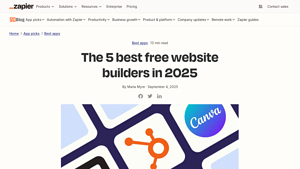 Screenshot of The 5 best free website builders in 2025 - Zapier