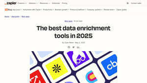 Screenshot of The 10 best data enrichment tools in 2025 - Zapier