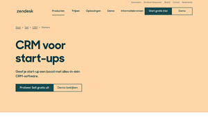 Screenshot of Best CRM for Startups: Guide and Reviews - Zendesk