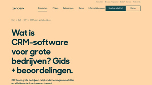 Screenshot of What is enterprise CRM software? Guide + reviews. - Zendesk