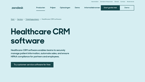Screenshot of Healthcare CRM software: Benefits + features - Zendesk
