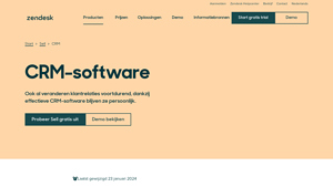 Screenshot of What is CRM software? 8 best CRM tools of 2025 - Zendesk