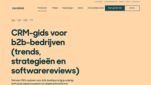Screenshot of B2B CRM Guide: Trends, Strategies & Software Reviews - Zendesk