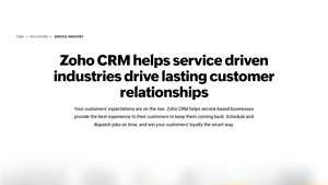 Screenshot of CRM for Service Industry| Service Business CRM Software - Zoho