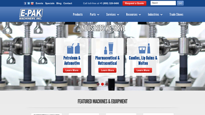 Bottling & Filling Equipment Manufacturer | E-PAK Machinery