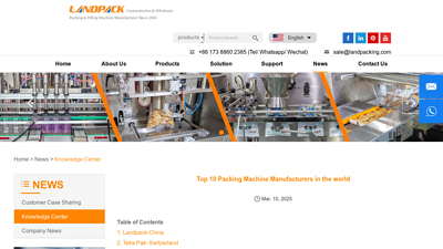 Top 10 Packing Machine Manufacturers in the world - Landpack