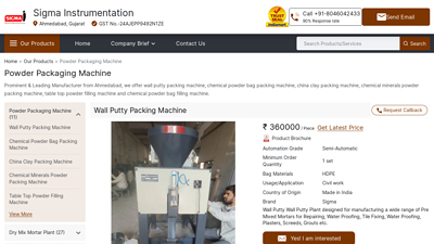 Powder Packaging Machine - Ahmedabad - Sigma Instrumentation